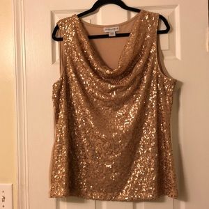 Sag Harbor Sequined Tank Yop